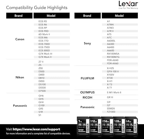 Lexar 1TB Silver SD Memory Card, 205MB/s Read, 4K, V30, U3, UHS-I - Image 6