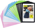 CAIYOULE 30 Pack Mini 3 Inch Magnetic Pocket Picture Frame for Fujifilm Instax Mini Polaroid Instant Film, Magnetic Photo Frame for Refrigerator, Fridge Magnet Frame Decor for School, Office, Colorful by CAIYOULE