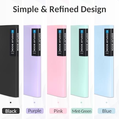 Sooez Art Portfolios 9"x12", 40 Pockets Large Portfolio Folder Display - Image 3