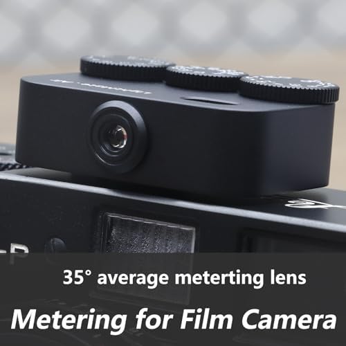 LightMate AirPro Light Meter Photography, 35° Wide-Angle Reflective Digital Exposure Meter, Rechargeable 20H Battery Life, 3 Dials Retro Exposure Indicator, for Leica & Other Film Cameras, Black Metal - Image 6