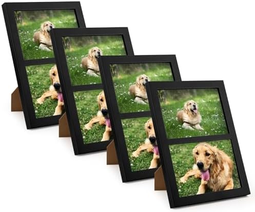 Golden State Art, 5x7 Double Picture Frame, Display Two 5x7 Photos(Black) by GoldenStateArt