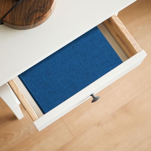 Vienrose Linen Photo Storage Box, 8"x10", Postcard Keeper, Dark Blue - Image 5