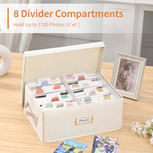 Aokeyee Photo Storage Box Holds 3400+ 4x6 Pictures - Image 2