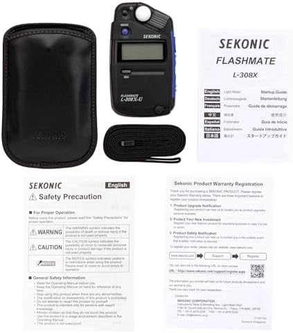 Sekonic L-308X-U Flashmate Light Meter, Compact Digital Incident & Reflected Exposure Meter with Photo, Cine & HD Cine Modes, LCD Auto Backlight, Illuminance Measurement, Pocket-Sized Design - Image 6