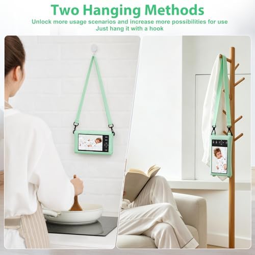HelloBaby 5" Green Baby Monitor Case - Compatible with HB6550 Monitor, Waterproof-Resistant Green Travel Case with Carrying Strap - Scratch-Resistant Storage for Portable Baby Monitoring - Image 6