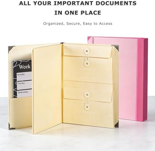 The Life Book Document Organizer - Binder for Important Documents, in Case i Die Binder, End of Life Organizer Paper File Folio Organizer with Labele, Thickened Version Document Organizer (Khaki) - Image 2