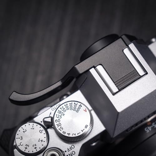Iborrys Metal Thumb Up Grip for Fujifilm Fuji X-T50 XT50 Camera, Hot Shoe Thumb Rest Support Grip ，Exclusive Vintage Anti-Slip Pattern, Enhance The camera's Grip Feel (Black) - Image 2