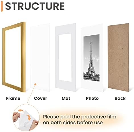 upsimples 11x17 Picture Frame, Gallery Wall Frames Set of 5, Gold - Image 3