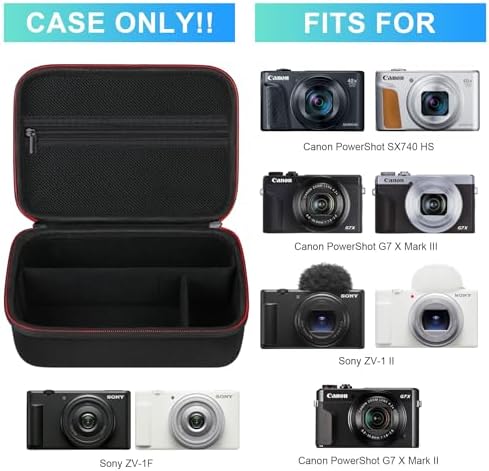 BOVKE Case for Canon G7X Mark III II/PowerShot SX740 SX730 Camera, Black - Image 2