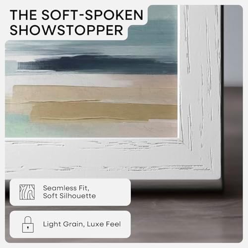 Homeforia 17x22 White Oak Picture Frame, High-End Wood, 12x18 Mat, Glass - Image 3