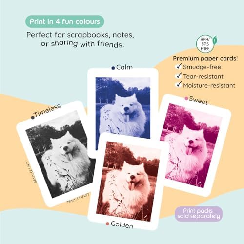 kiimento Instant Print Digital Camera, Ink-Free Thermal Printing with 4 Color-Themed Paper Options, 2.4” HD Screen, Selfie Lens, 48MP Photo, 1080p Video, 32GB Memory Card – Model P2 (Mint) - Image 3