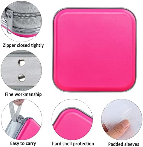 Siveit CD/DVD Cases 40 Capacity Disc Storage Binder for Car(Hot Pink) - Image 2