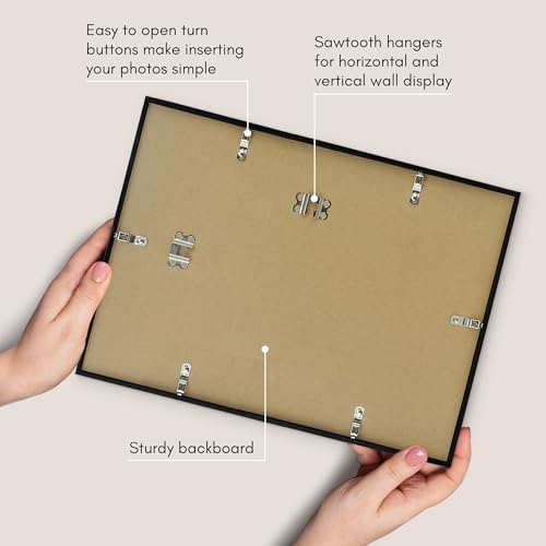 Americanflat 16x12 Picture Frame - Slim Molding - Black - Image 5
