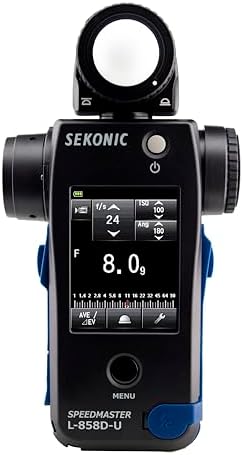 Sekonic L-858D-U Speedmaster Light Meter, Multi-Function Incident & 1∞ Spot Meter with Flash Duration Analysis, HSS Measurement & Wireless Radio Triggering Compatibility by Sekonic