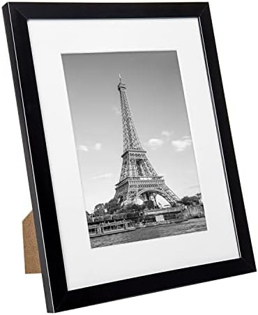 upsimples 8x10 Picture Frame Set of 10, Display Pictures 5x7 with Mat or 8x10 Without, Multi Photo Frames Collage for Wall or Tabletop Display, Black - Image 3