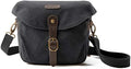BAGSMART Canvas Crossbody Camera Bag with Rain Cover for Women Men, Black by BAGSMART