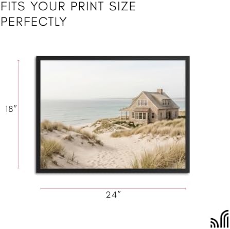 Americanflat 18x24 Poster Frame - Slim Molding - Black - Image 2