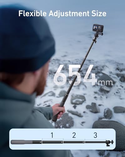 TELESIN Diving Selfie Stick & 0.1s Open Mini Tripod for DJI GoPro Insta360 - Image 7