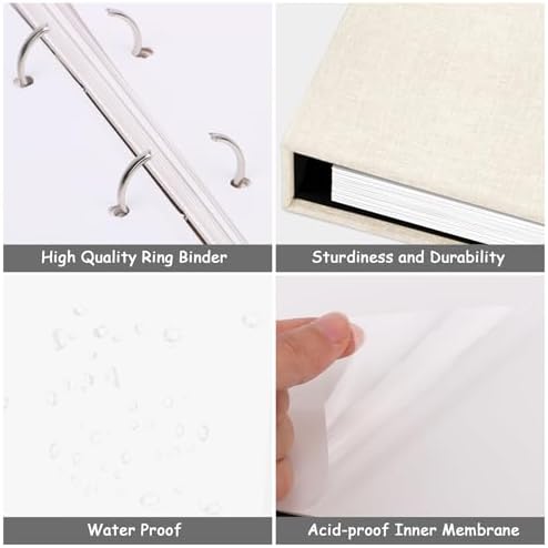 Zesthouse 18 In Photo Album Self Adhesive with Picture Display Window, 3-Ring Scrapbook Albums 60 Pages Holds 10x12 8x10 5x7 4x6 Photos, DIY Photo Book Ideal Gift for Family Wedding Baby - Image 5