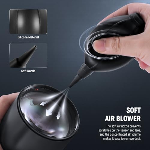 NEEWER 5 in 1 Camera Lens Cleaning Kit, 1x Lens Brush Pen + 1x Air Blower + 1x 24mm Full Frame Sensor Swab + 2X Cleaning Cloth, for Electronics, Smartphones, Tablets, HM-43 - Image 2