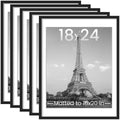 upsimples 18x24 Picture Frame, Gallery Wall Frames Set of 5, Black by upsimples