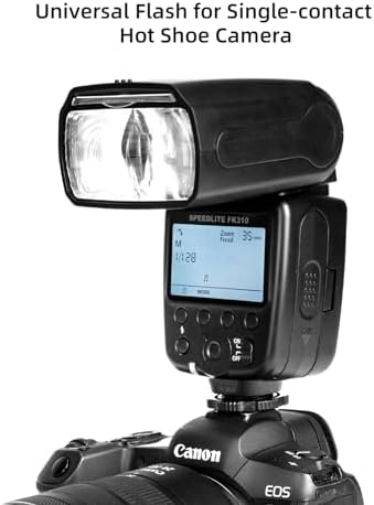 PHOTOOLEX Camera Flash Speedlite FK310, GN33 LCD Display, Manual S1/S2 - Image 2