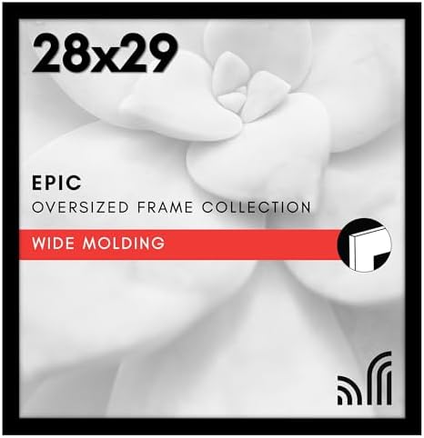 Americanflat 28x29 Poster Frame - Engineered Wood - Black by Americanflat