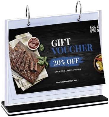 Multi-Page Flip Acrylic Display Stand by TEHAOLE