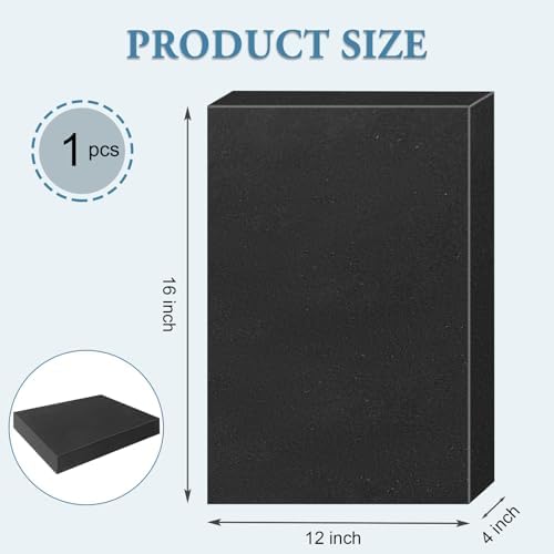 Black Polyurethane Foam Inserts for Cases, 16 x 12 x 4 Inch, Cuttable Packing Padding for Tool Box, Camera, Crafts and Storage - Image 2