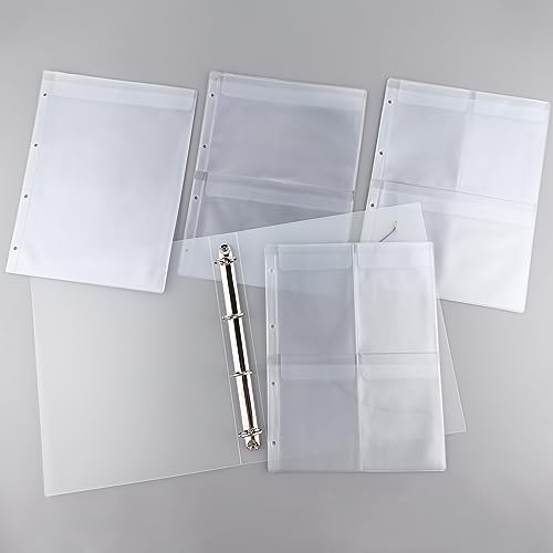 A4 Die Storage Book Binder,Die&Stamp Storage Folder,Page Protectors Pockets Inserts Organizer for Cutting Dies Stencil Album Stamp Crafts,1PCS Storage Book Cover&20PCS Inserts with 1/2/3/4 pockets - Image 3