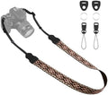 Universal Camera Strap - Camera Neck Strap, Adjustable Shoulder Straps Compatible with Canon, Fujifilm, Nikon, Olympus, Panasonic and other SLR and mirrorless cameras - Red and Black Geo by OIAWH