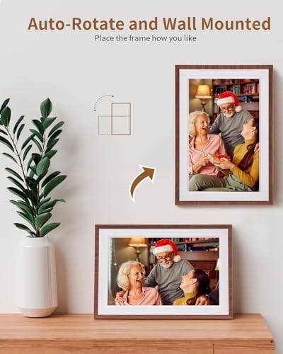 Frameo 10.1 Inch WiFi Digital Picture Frame，Electronic Frame,1280 * 800IPS HD Cloud Smart Digital Photo Frame,32GB Storage, Wall Mountable, Auto-Rotate,Easy to Share Photos or Videos via FRAMEO APP - Image 4