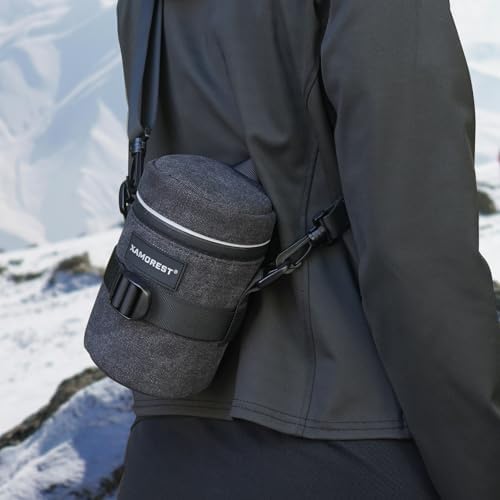 Camera Lens Case Lens Bag Compatible (4.13" x 7.28"(Canvas, Black)) - Image 2