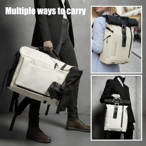 Besnfoto Camera Backpack, Waterproof Travel Camera Bag for Photographer Expandable Roll Top Photography Case for DSLR SLR Mirrorless Camera Fit up to 15.6 inch Laptop with Rain Cover - Image 5