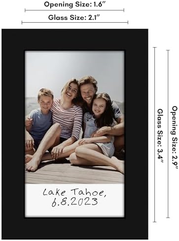 Americanflat 2x3 Picture Frame - Use as 2x3 Frame for Instant-Print Photos - Black Mini Picture Frames for Tabletop and Wall Display with Polished Crystal-Clear Glass - Image 2