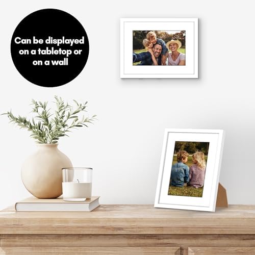 Americanflat 6x8 Picture Frame - Matted to 4x6 - Slim Molding - White - Image 5