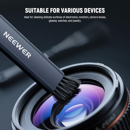 NEEWER 2 in 1 Camera Lens Cleaning Kit, 1x Lens Brush Pen + 1x Cleaning Cloth, for DSLR Camera, Electronics, Smartphones, Tablets, HM-45 - Image 2