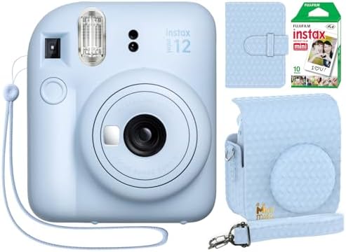 Fujifilm Instax Mini 12 Instant Camera Pastel Blue + Minimate Custom Designed Case + Fuji Instax Film 10 Sheets & Album by FUJIFILM