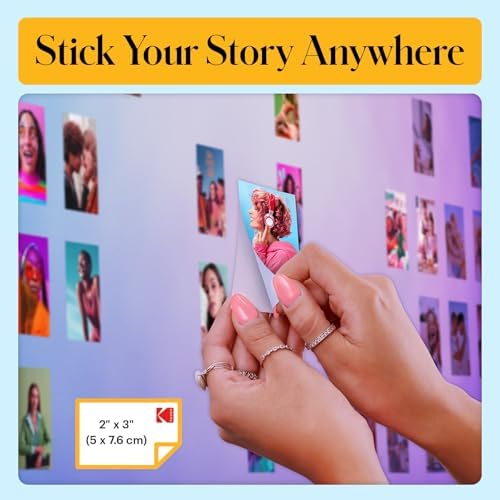 KODAK Step Instant Photo Printer, Zink 2x3” Color Sticky-Back Photos, Bluetooth Compatible with iOS & Android Devices, Editing App, Blue - Image 6
