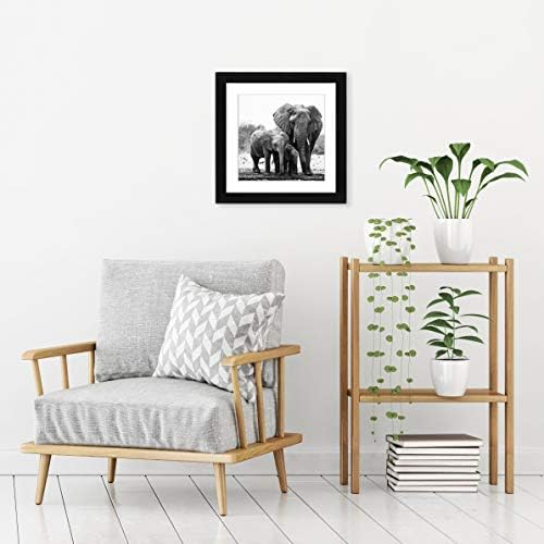 Americanflat 11x11 Picture Frame with Shatter-Resistant Glass - Use as 8x8 Frame with Mat or Display 11x11 Photo Without Mat - Signature Collection - Square Frames for Wall Display - Black - Image 5