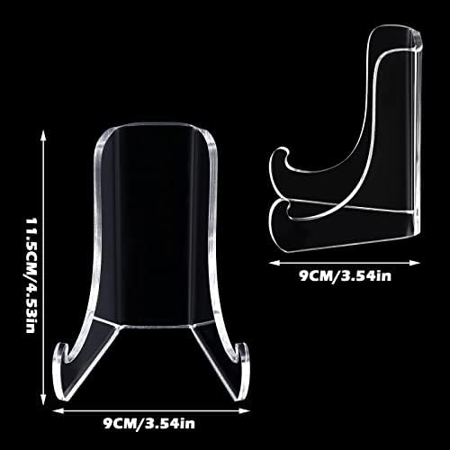 Chunful Acrylic Plate Stand Display Easel Holder,3.5 × 3.5 × 4.5 Inch - Image 2