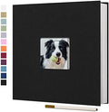Vienrose Large Photo Album Self Adhesive for 4x6 8x10 10x12 Pictures Magnetic Scrapbook Album DIY 13" X 12.6" 60 Blank Pages with A Metallic Pen by Vienrose