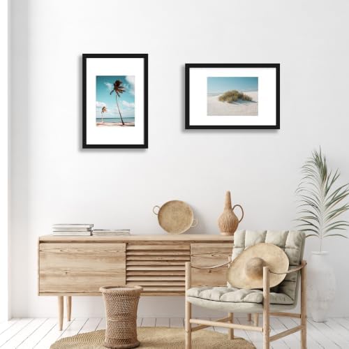 12x18 Wood Picture Frame Set of 4, Wall Mount for Home Decor, Black - Image 2