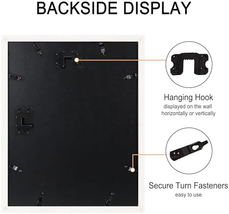 11x14 Picture Frame Set of 4 with Real Glass, Wall Mount - Image 6