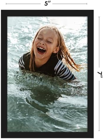 Americanflat 5x7 Picture Frame - Slim Molding - Black - Image 2