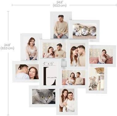 SONGMICS 12-Pack 4 x 6 Collage Picture Frames with Glass Front - Image 4