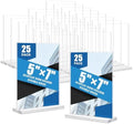 Acrylic Sign Holder 5x7, 25 Pack Clear Double Sided Table Menu Vertical Display, Plastic Flyer Display Stand, Paper photo Plastic Sign Frame Suitable for Restaurants Office Store Hotels, Show Fair by Unknown