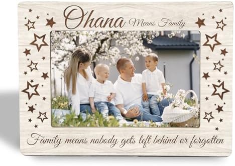 Family Picture Frame Gifts - Hawaiian Gifts - Family Wooden Photo Frame 4x6, Gift for Mom Dad Grandma Grandpa by Unknown