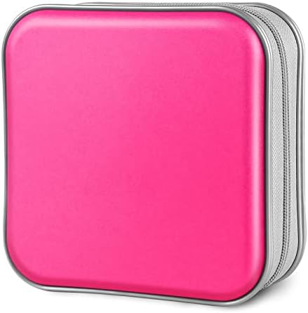 Siveit CD/DVD Cases 40 Capacity Disc Storage Binder for Car(Hot Pink) by Siveit
