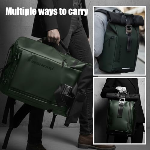 Besnfoto Camera Backpack, Waterproof Travel Camera Bag for Photographer Expandable Roll Top Photography Case for DSLR SLR Mirrorless Camera Fit up to 15.6 inch Laptop with Rain Cover - Image 5